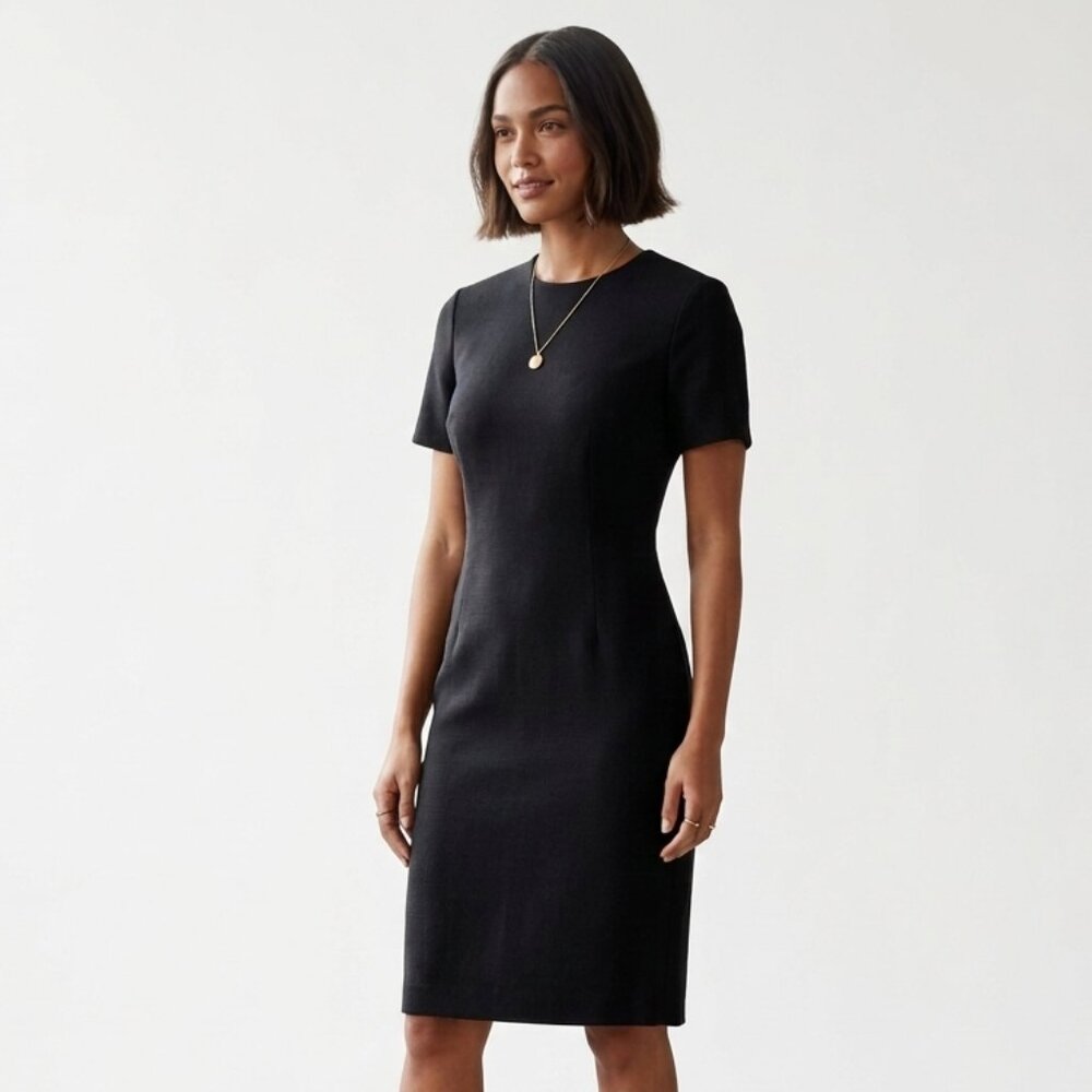 Jenni Kayne Black Short Sleeve Sheath Dress Size XS